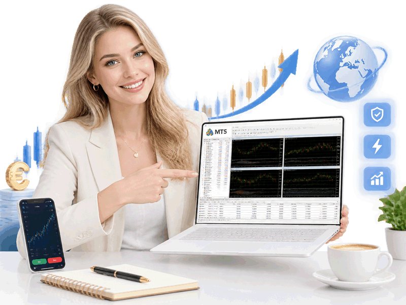 电脑、平板与手机上的 MetaTrader 5 报价和交易图表